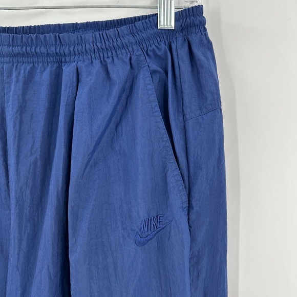 Nike Blue Elastic Waist Zip Ankle Windbreaker Activewear Joggers Size Medium - Picture 3 of 12